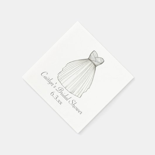 結婚ズドレスガウンブライドブライダルシャワーナプキンス スタンダードカクテルナプキン (角)