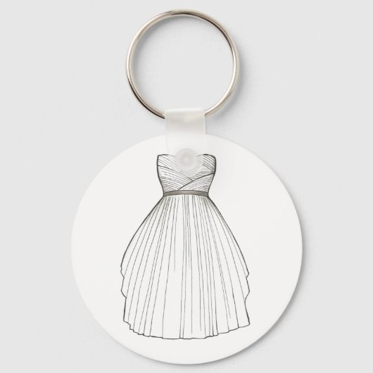 結婚ズドレスガウン花嫁ブライダルシャワーキーチェーン キーホルダー (正面)