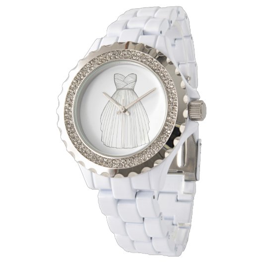 結婚ズドレスガウン花嫁ブライダルシャワー腕時計 腕時計 (アングル)