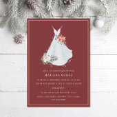 結婚ズドレスクリスマスホリデーブライダルシャワー 招待状