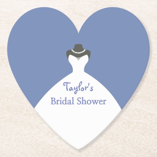 結婚ズドレスチャームブライダルシャワー ペーパーコースター (正面)
