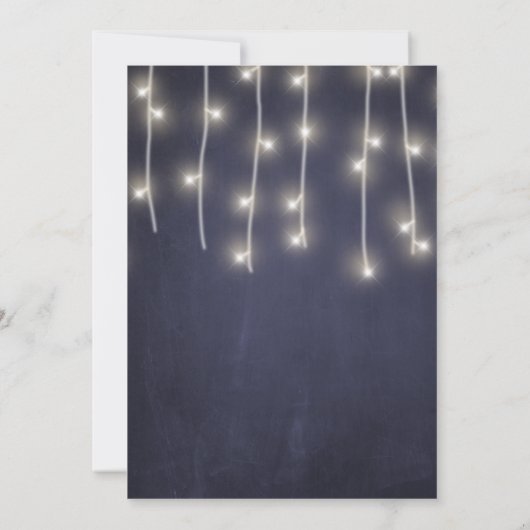 結婚ズドレスネイビーシャルボードウィンターブライダルシャワー 招待状 (裏面)