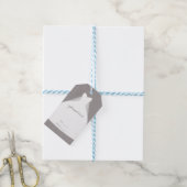 結婚ズドレスモダングラマーブライダルシャワーグレー ギフトタグ (より糸付き)