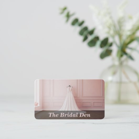 結婚ズドレス/ガウンブライダルブティック名刺 名刺 (スタンド正面)