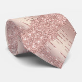 結婚ズネックタイバラ金ゴールド赤面グリッタードリップ ネクタイ (ロール)