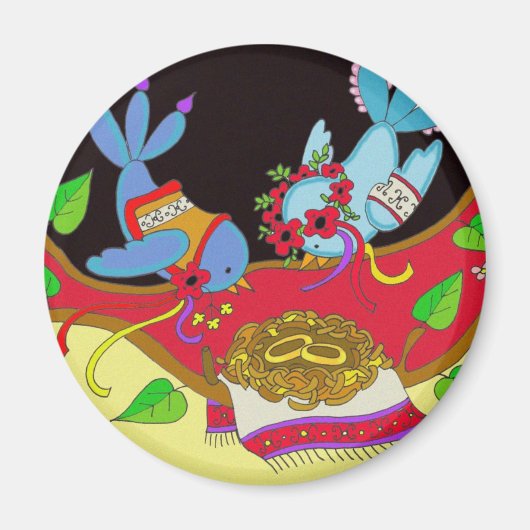 結婚ズバーズウクライナフォークアート マグネット (正面)