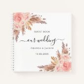 結婚ズパンパスグラスバラ金ゴールドゲストブック ノートブック (正面)