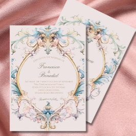 結婚ズビクトリアンリージェンシーエレガント招待状