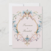 結婚ズビクトリアンリージェンシーエレガント招待状 (裏面)