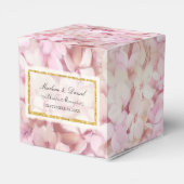 結婚ズピかわいらしックフェイク金ゴールドあじさいフローラアート フェイバーボックス (裏面サイド)