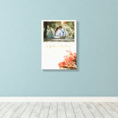 結婚ズフォーエバーゴールデンスクリプトオレアンダーフローラ キャンバスプリント (インサイチュ (ウッドフロア))