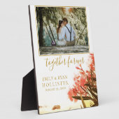 結婚ズフォーエバーゴールデンスクリプトオレアンダーフローラ フォトプラーク (側面)