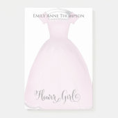 結婚ズフラワーガールかわいいヴィンテージドレカスタムス ポストイット (正面)