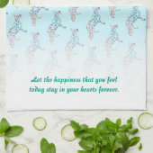 結婚ズフローラジャーマンシェパード犬 キッチンタオル (折り畳み)