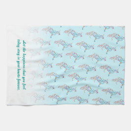 結婚ズフローラジャーマンシェパード犬 キッチンタオル