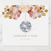 結婚ズフローラディスコエレガントボールシック スパークリングワインラベル (シングルラベル)