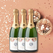 結婚ズフローラディスコエレガントボールシック スパークリングワインラベル