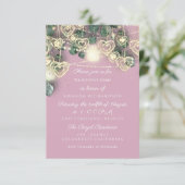 結婚ズブライダルシャワー素朴ピンクスウィート16日 招待状 (スタンド正面)