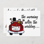 結婚ズブレックファースト招待状ポストカード インビテーションポストカード (正面/裏面)