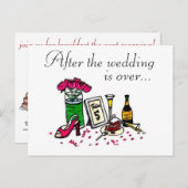 結婚ズブレックファースト招待状 インビテーションポストカード (正面/裏面)