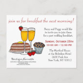 結婚ズブレックファースト招待状 インビテーションポストカード (裏面)