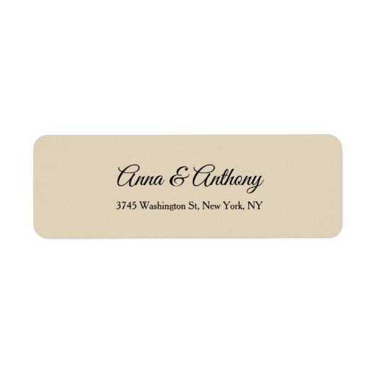 結婚ズベージュプロフェッショナルクリエイティブプエレガントラン ラベル (正面)