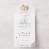 結婚ズホワイトパンプキンズボホテラコッタ オールインワン招待状 (内側)