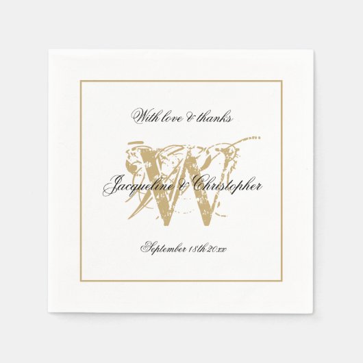 結婚ズモノグエレガントラムクラシックヴィンテージシック スタンダードカクテルナプキン (正面)