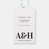 結婚ズモノグラムシンプルミニマルエレガントリストシック ギフトタグ (正面)