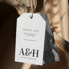 結婚ズモノグラムシンプルミニマルエレガントリストシック ギフトタグ