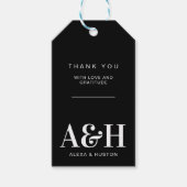結婚ズモノグラムシンプルミニマルエレガントリストシック ギフトタグ (正面)