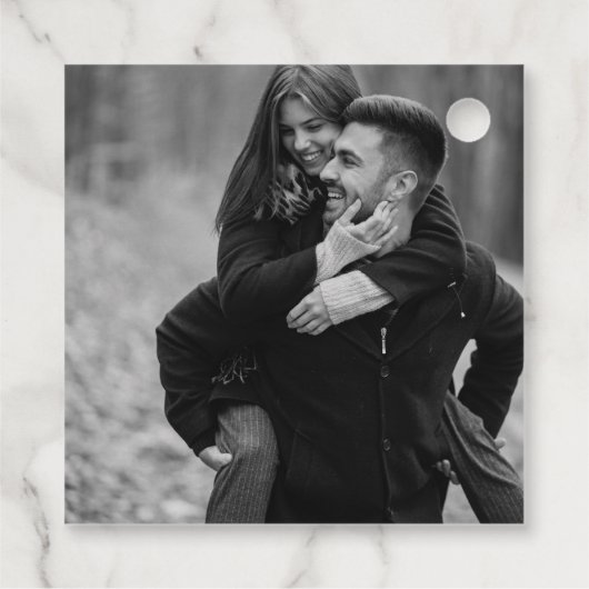 結婚ズモノグラムシンプルミニマルエレガントリストシック フェイバータグ (裏面)