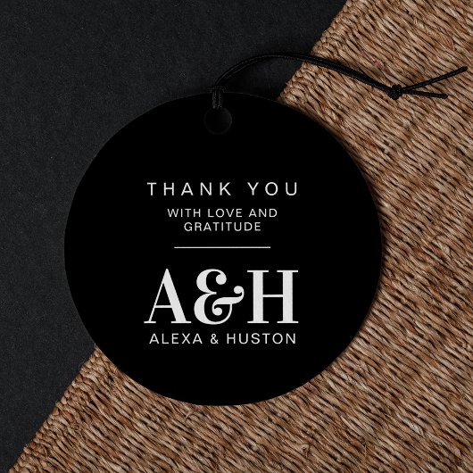 結婚ズモノグラムシンプルミニマルエレガントリストシック フェイバータグ