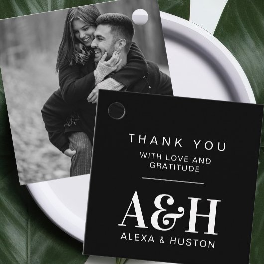 結婚ズモノグラムシンプルミニマルエレガントリストシック フェイバータグ