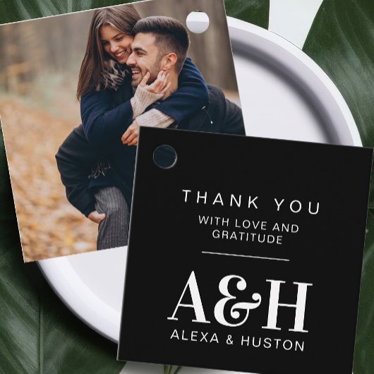 結婚ズモノグラムシンプルミニマルエレガントリストシック フェイバータグ