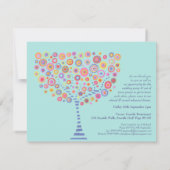 結婚ズリハーサルディナーアクアサークルツリー招待状 招待状 (裏面)