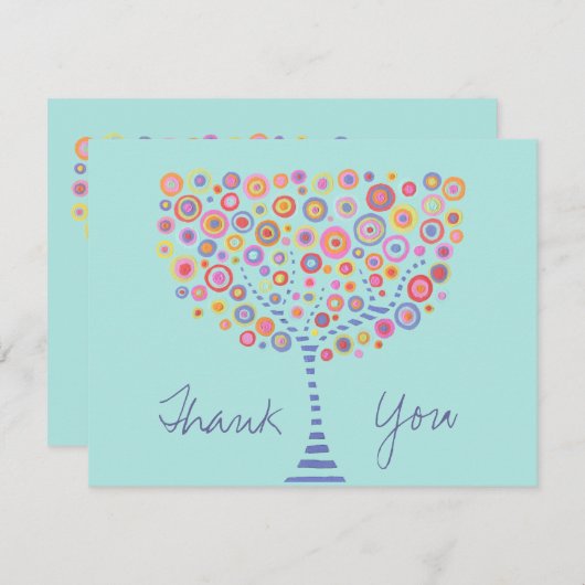 結婚ズリハーサルディナーアクアサークルツリー招待状 招待状 (正面/裏面)