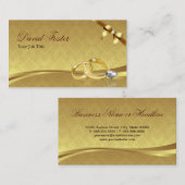 結婚ズリングや輪ダイヤモンド金ゴールドジュエラージュエリージュエラー 名刺 (正面/裏面)