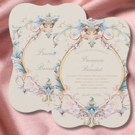 結婚ズリージェンシーエレガントヴィンテージ招待状