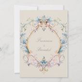 結婚ズリージェンシーヴィンテージビクトリアン招待状 (裏面)