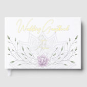 結婚ズリーフ&ピンクロータスマンダラホイルゲストブック ゲストブック (正面)