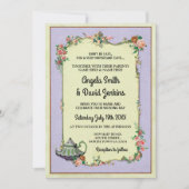 結婚ズワンダーランド招待状アフタヌーンティーティーポット 招待状 (正面)