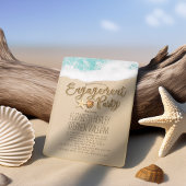 結婚ズ婚約パーティサマービーチヒトデ 招待状