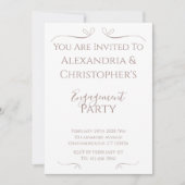 結婚ズ婚約パーティシミニマルックハート 招待状 (正面)