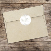 結婚ズ差出人住所シンプルセージグエレガントリーン ラウンドシール