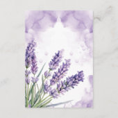 結婚ズ詳細ウォーターカラーラベンダーガーデン エンクロージャーカード (裏面)