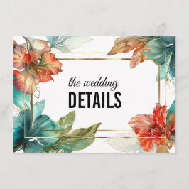 結婚ズ詳細ハイビスカスセレナーデパラダイス エンクロージャーカード