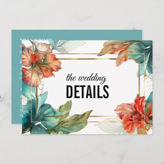 結婚ズ詳細ハイビスカスセレナーデパラダイス エンクロージャーカード (正面/裏面)