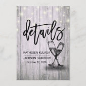 結婚ズ詳細情報シャンパングラスウッド エンクロージャーカード (正面)