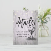 結婚ズ詳細情報シャンパングラスウッド エンクロージャーカード (スタンド正面)